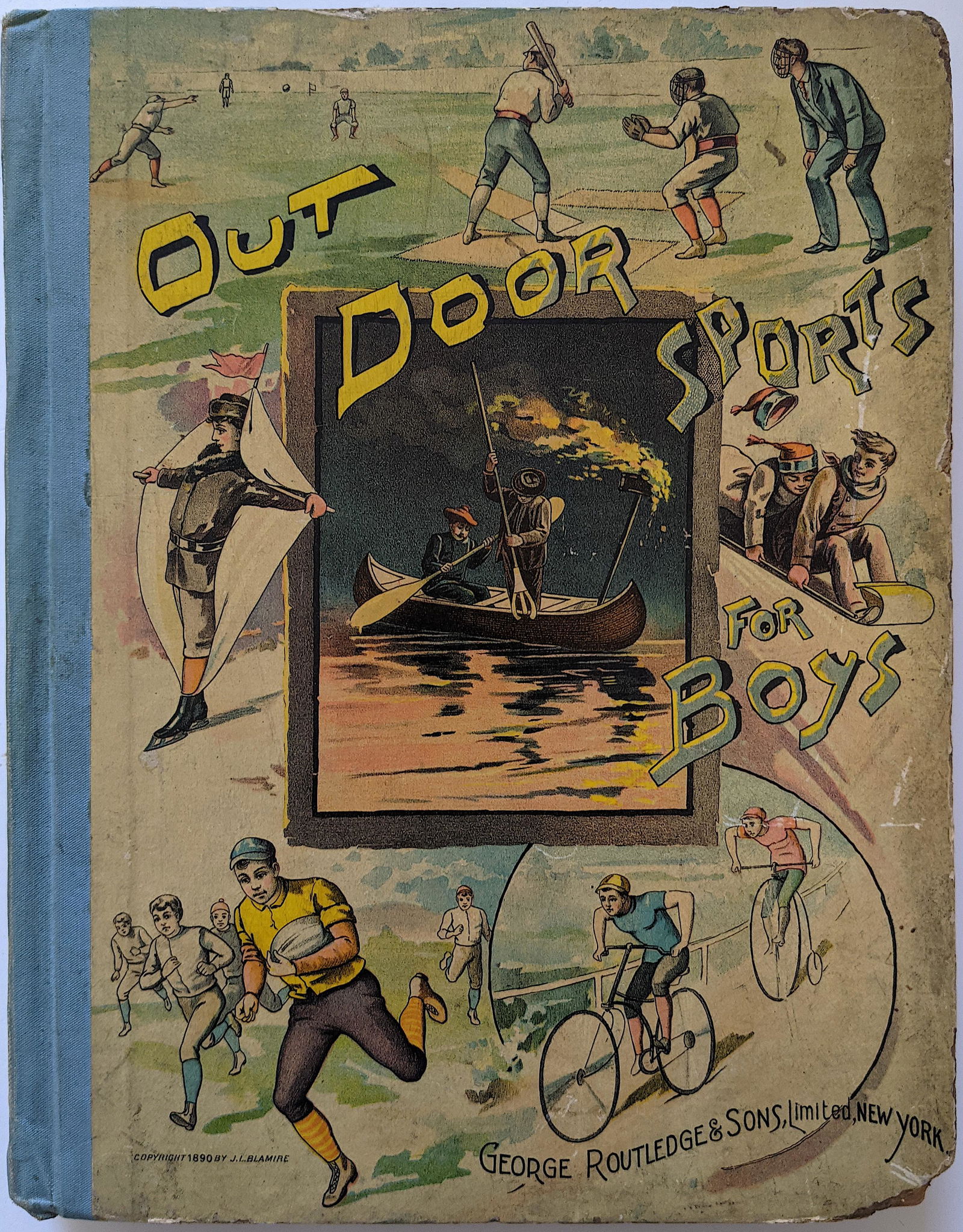 Antique Children's Book OUT DOOR SPORTS FOR BOYS, 1890 (1 of 4)