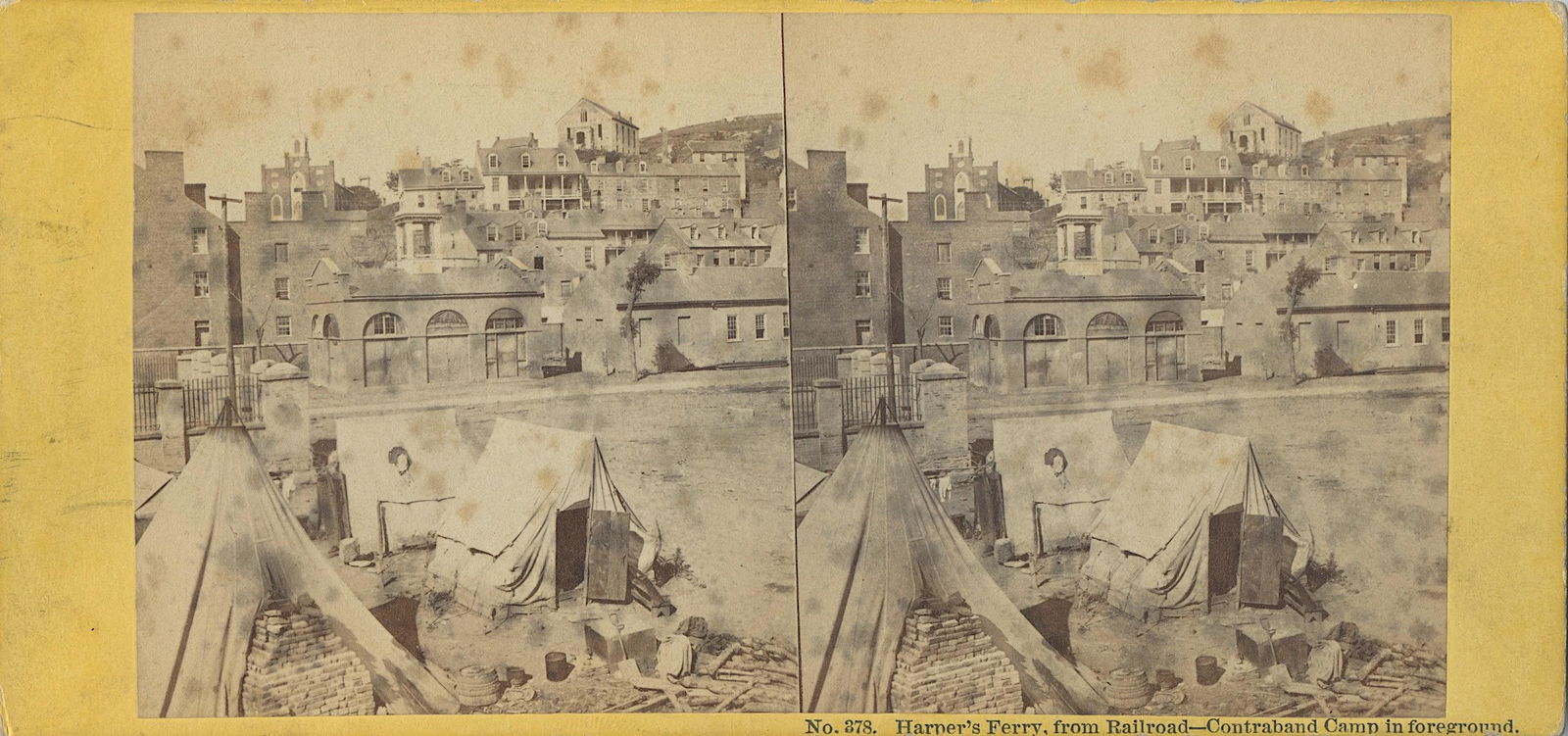 Antique Real Photo Stereoview Civil War Contraband (1 of 2)