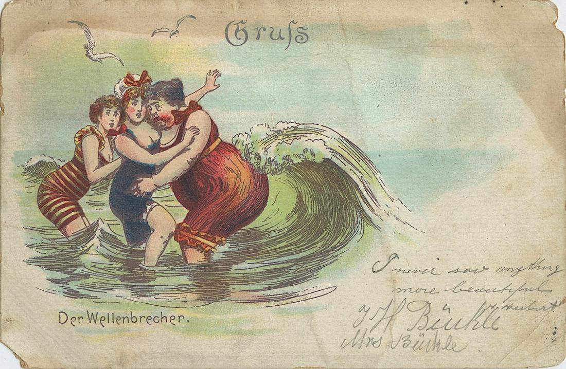 Antique Vintage Rare Postcard Illust. Deco Nouveau (1 of 2)