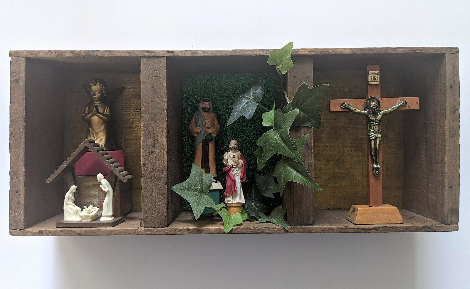 TIM RAY FISHER Assemblage The Betrayal of Christ Signed: THE ARTIST STATEMENT: I was born out of a rape on November 7, 1969, into a cult in the creepy and corrupt town of Goshen, Indiana. It is a couple of hours from Chicago and an hour from the University 