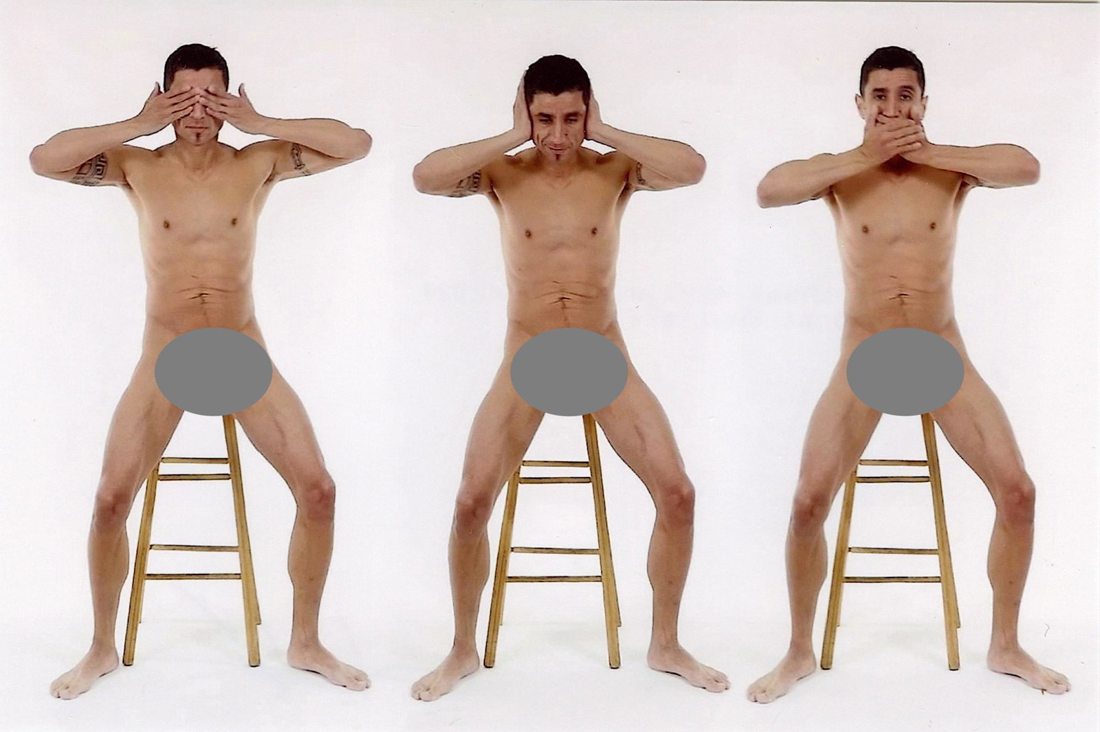 TIM RAY FISHER Artistic Photo Gay Male Nude, Signed: THE ARTIST STATEMENT: I was born out of a rape on November 7, 1969, into a cult in the creepy and corrupt town of Goshen, Indiana. It is a couple of hours from Chicago and an hour from the University 