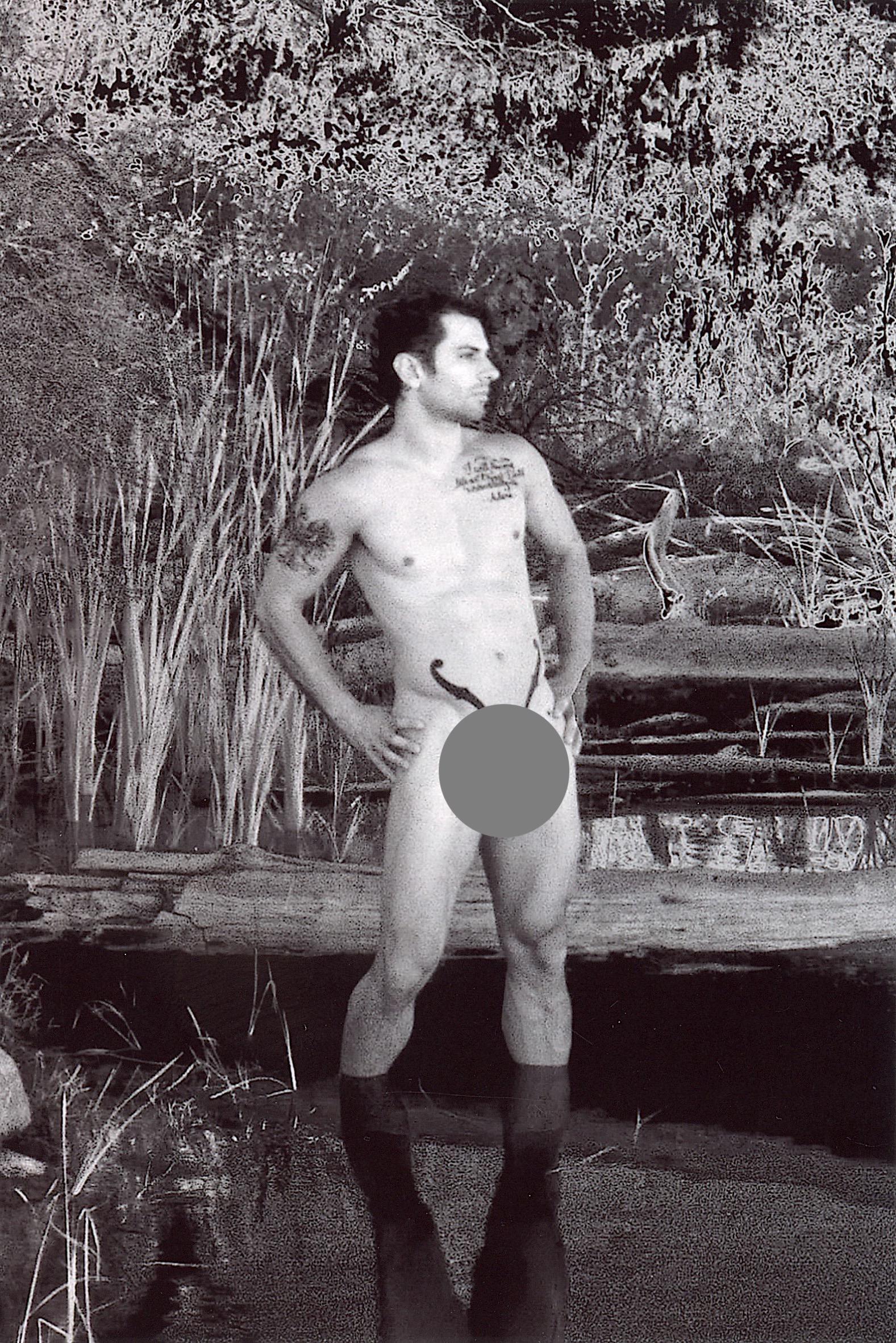 TIM RAY FISHER Artistic Photo Gay Male Nude, Signed: THE ARTIST STATEMENT: I was born out of a rape on November 7, 1969, into a cult in the creepy and corrupt town of Goshen, Indiana. It is a couple of hours from Chicago and an hour from the University 