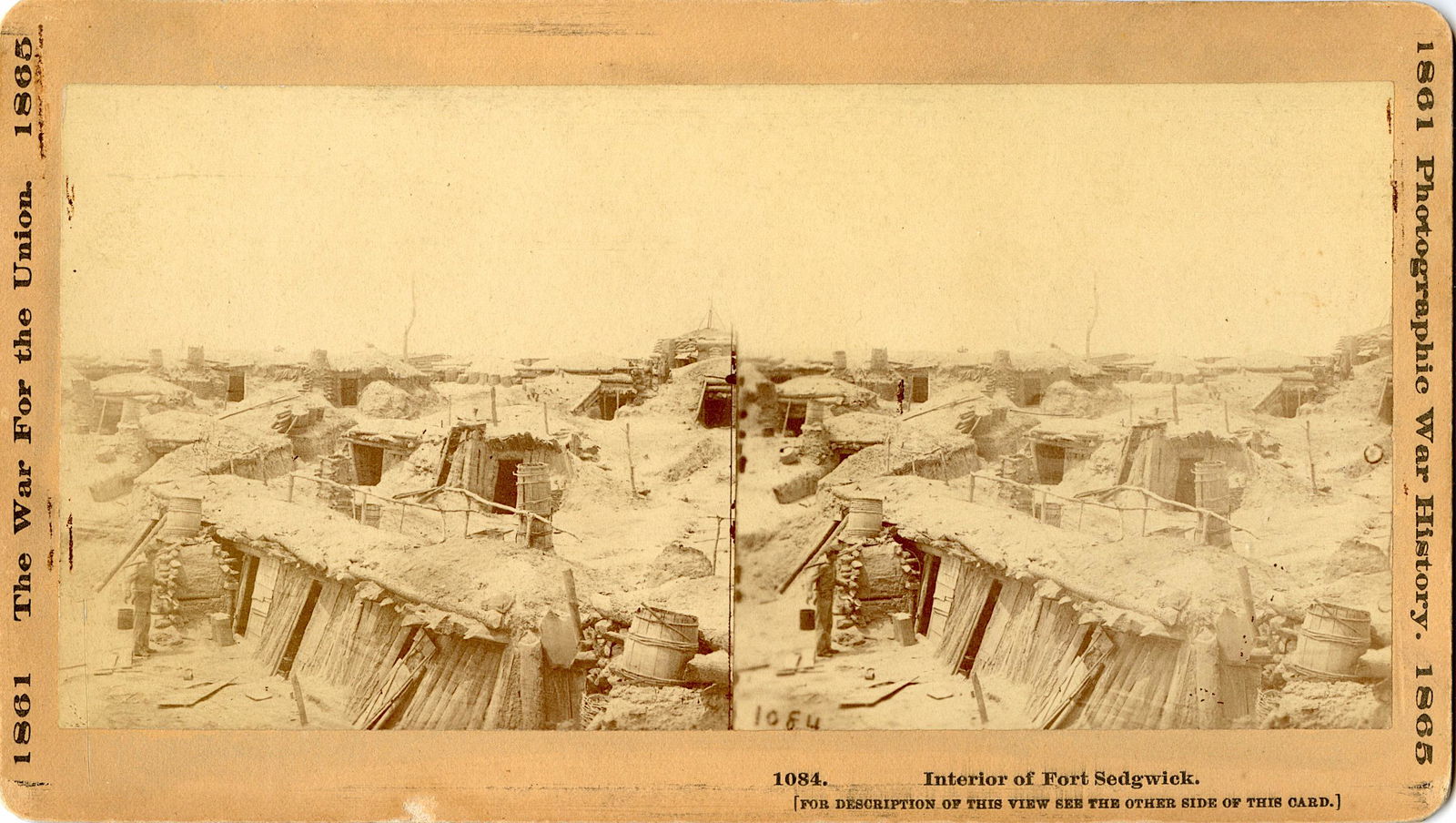 Antique Real Photo Stereoview Civil War Fort Sedwick (1 of 2)