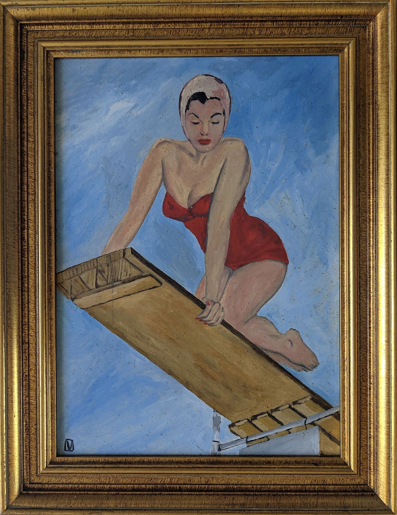 Self-Taught Authentic Original Outsider Folk Art #3 (1 of 1)