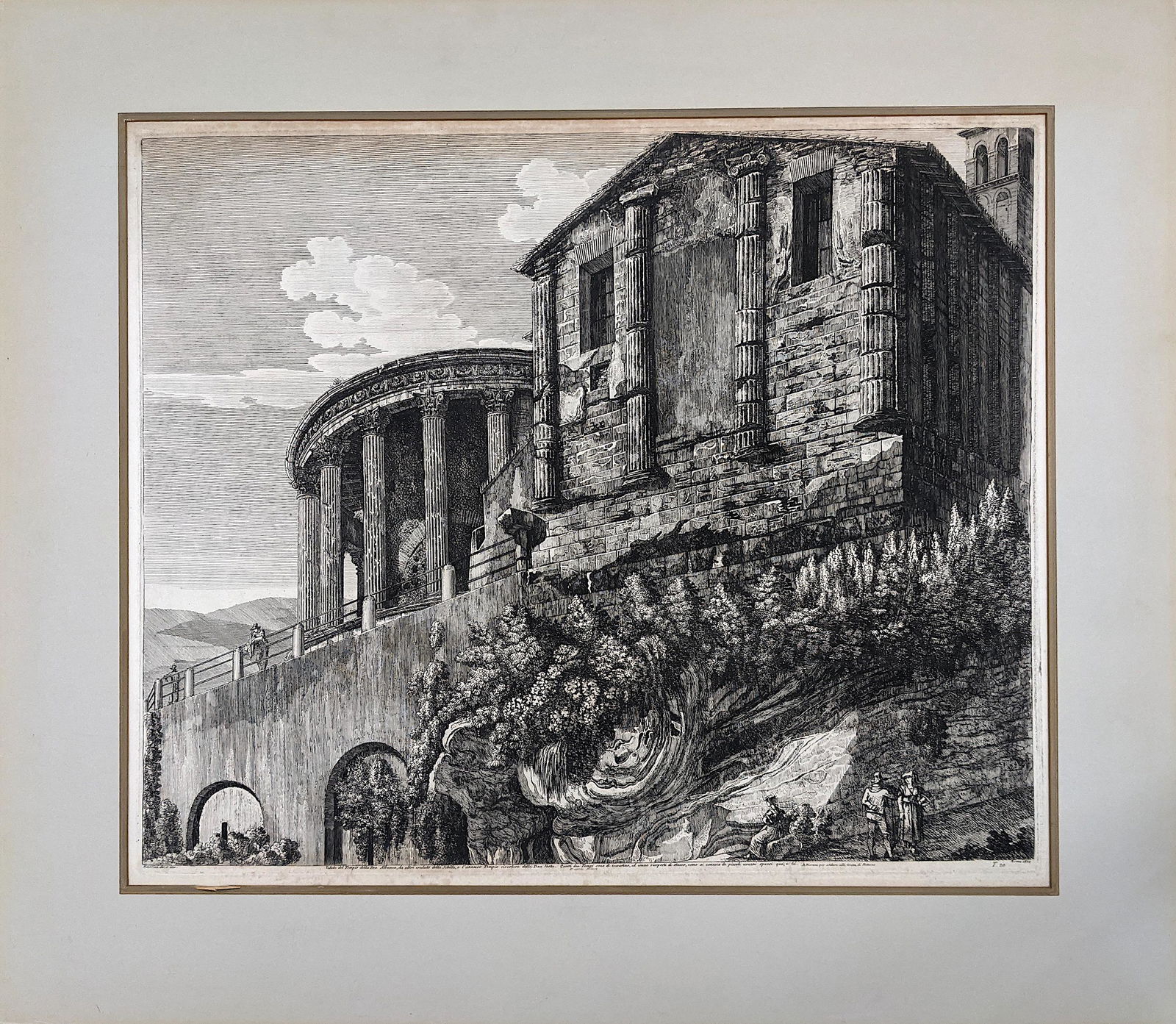 Luigi Rossini Antique Etching Grotta di Nettuno, 1824 (1 of 4)