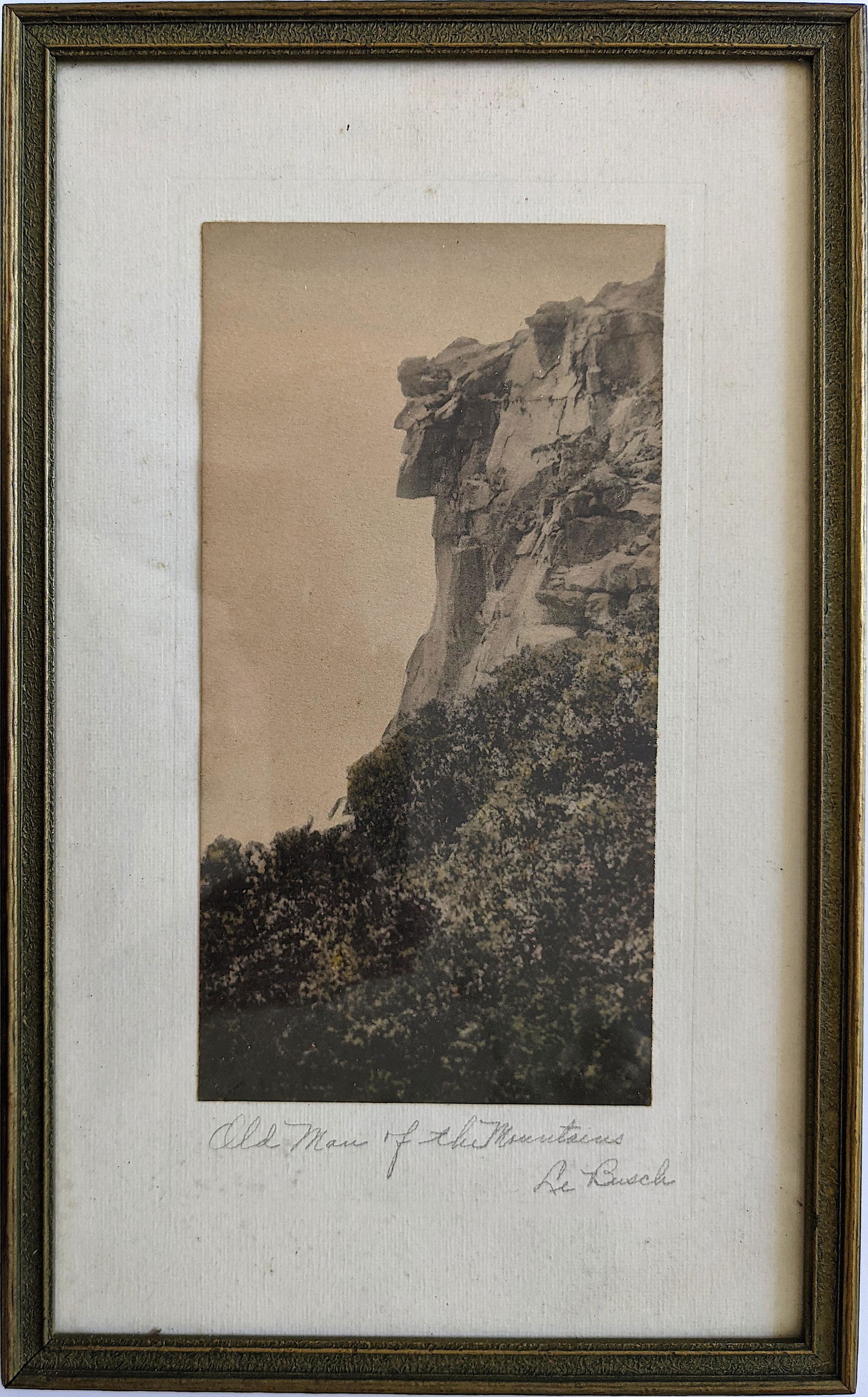 LE BUSH Antique Photo Old Man of the Mountains (1 of 2)