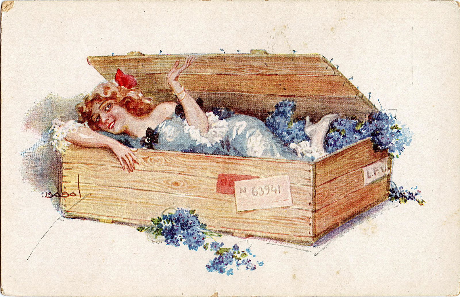 Vintage Antique Rare Postcard Illustration (1 of 2)