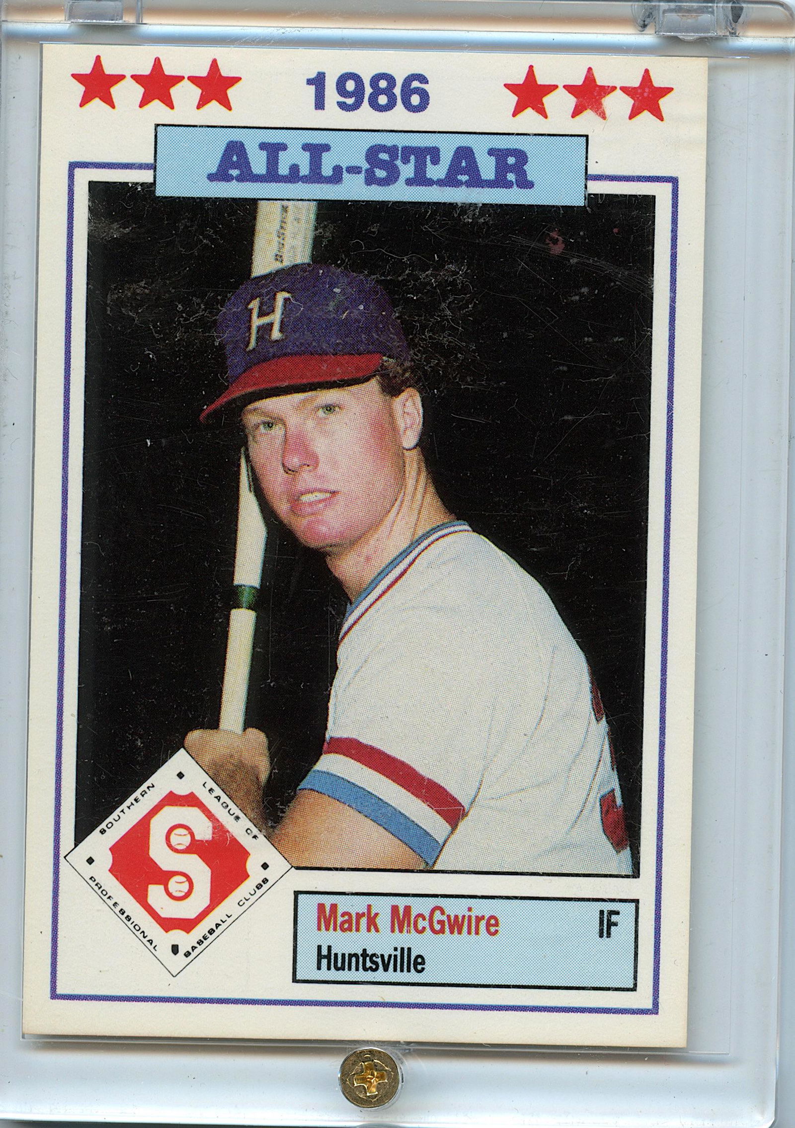 Baseball Card Mark McGwire Huntsville Stars 1986 (1 of 2)