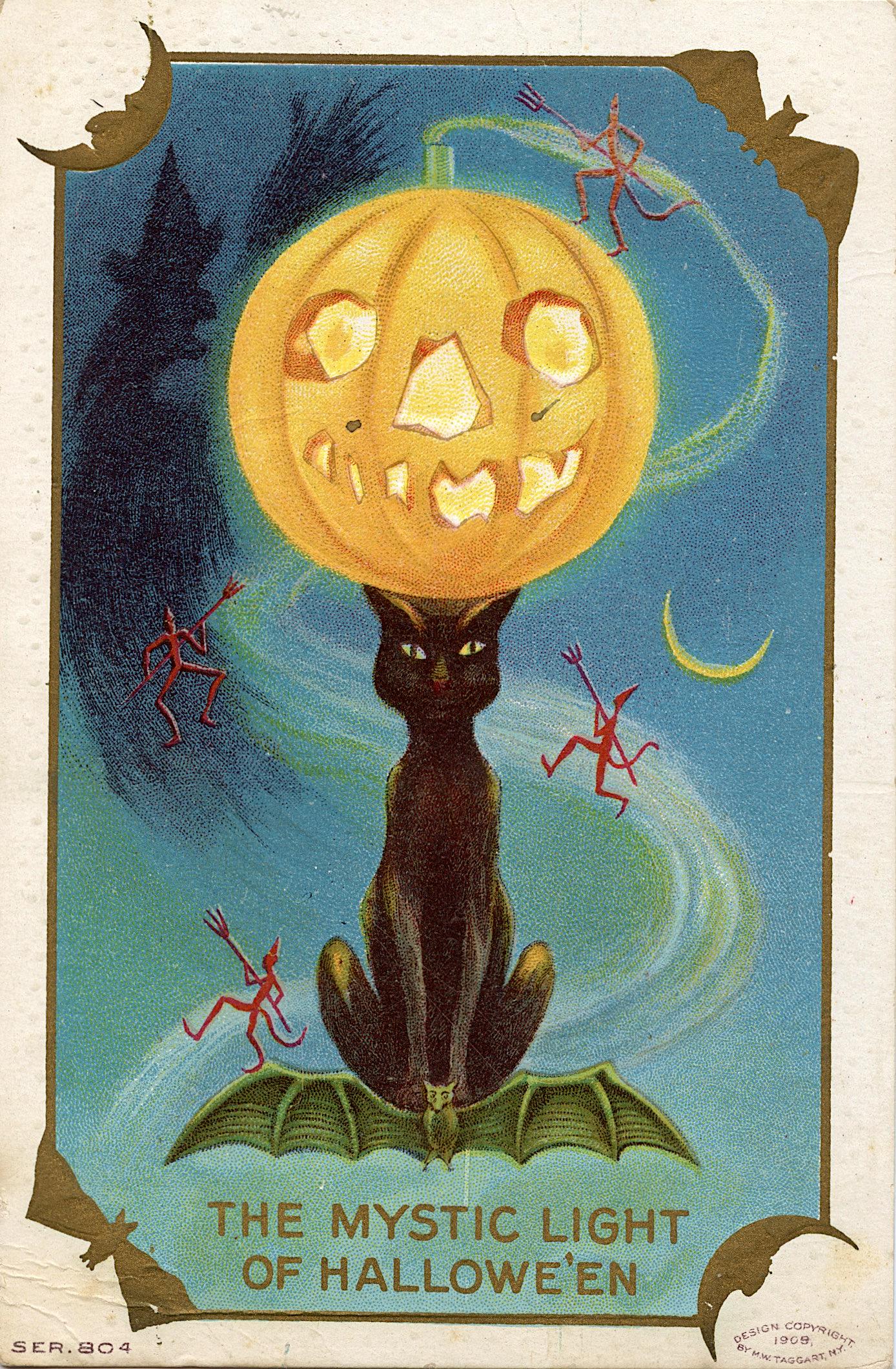 Antique Vintage Rare Postcard Halloween (1 of 2)