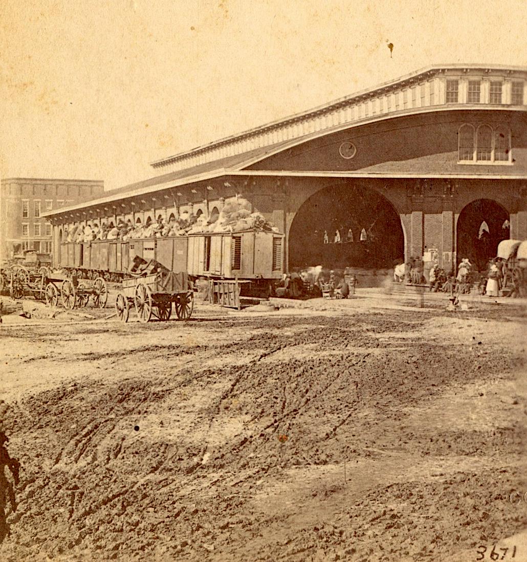 Antique Real Photo Stereoview Civil War March to the (1 of 3)