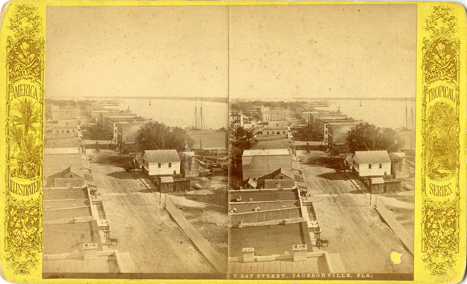 Antique Real Photo Stereoview View Jacksonville, FL (1 of 2)