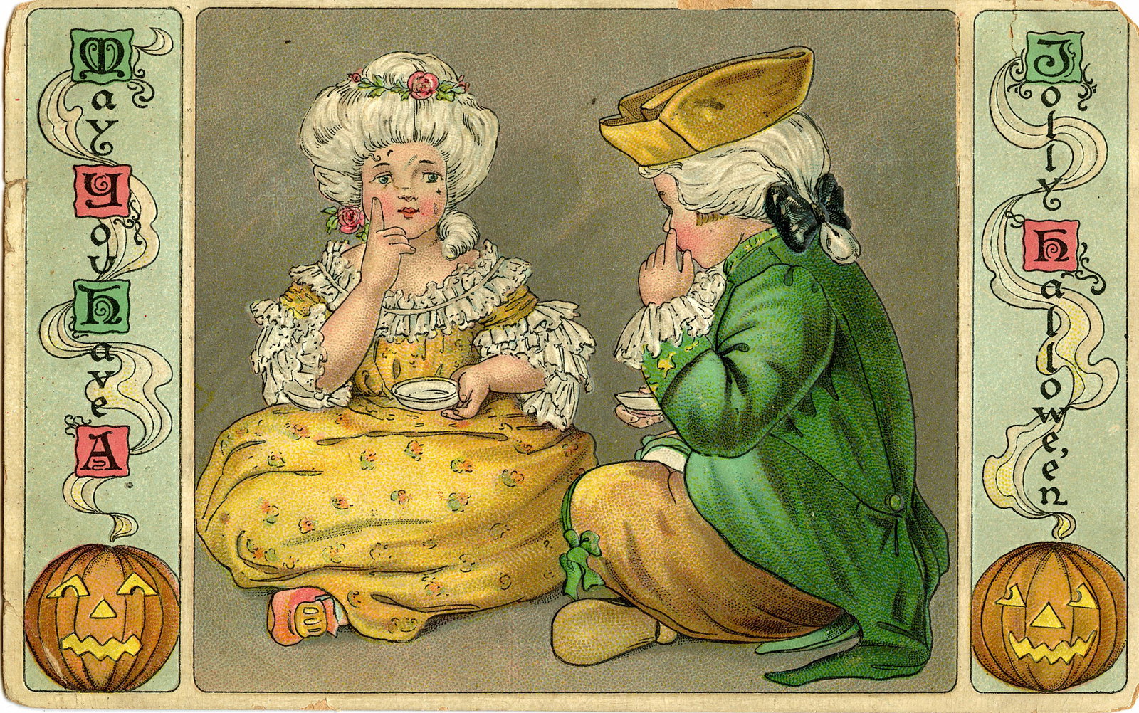 Antique Vintage Rare Postcard Halloween (1 of 2)