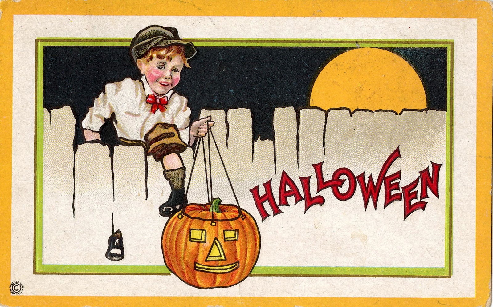 Antique Vintage Rare Postcard Halloween (1 of 2)