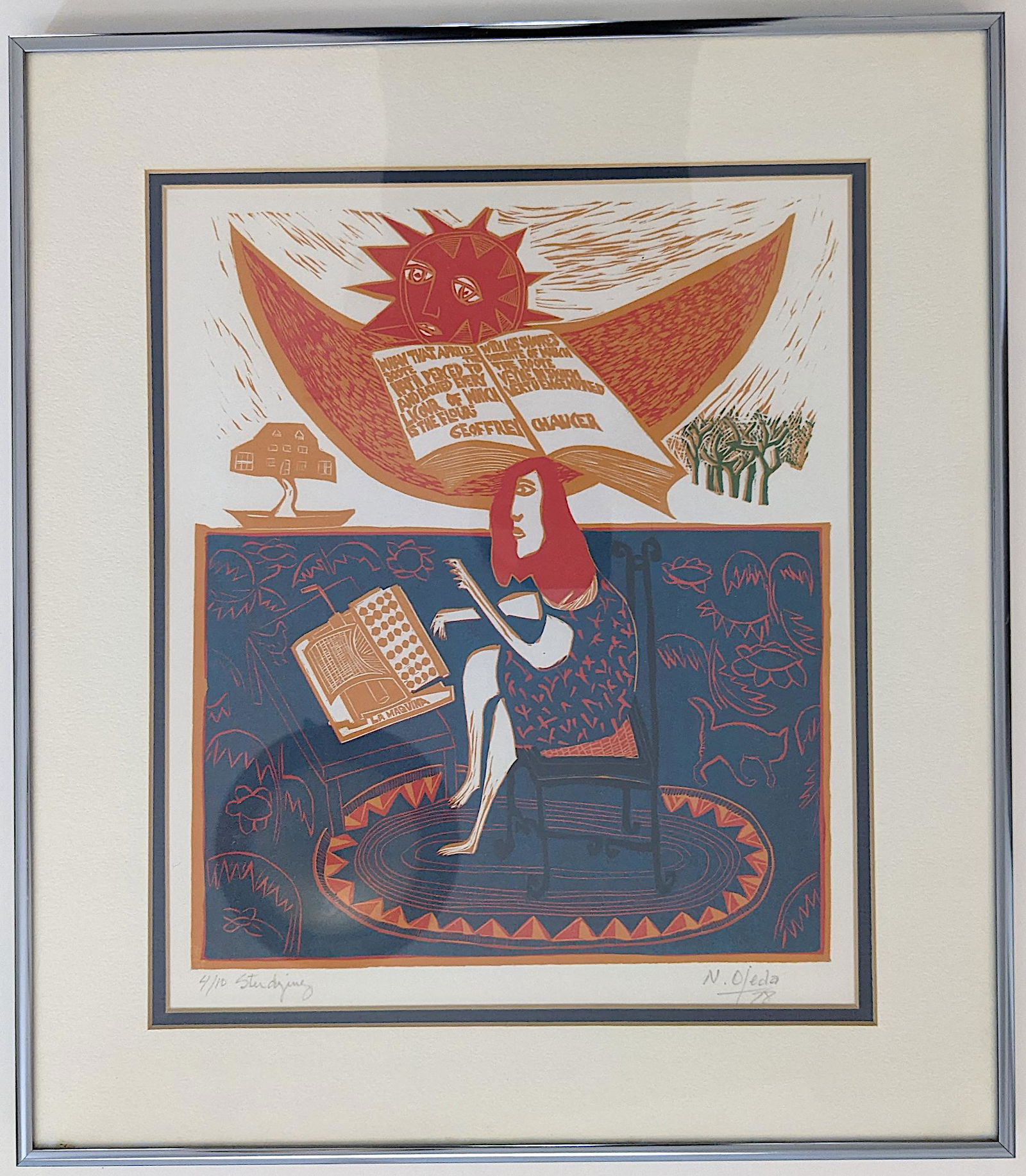 NAUL OJEDA (1939 - 2002) Woodblock 4/10 (1 of 5)