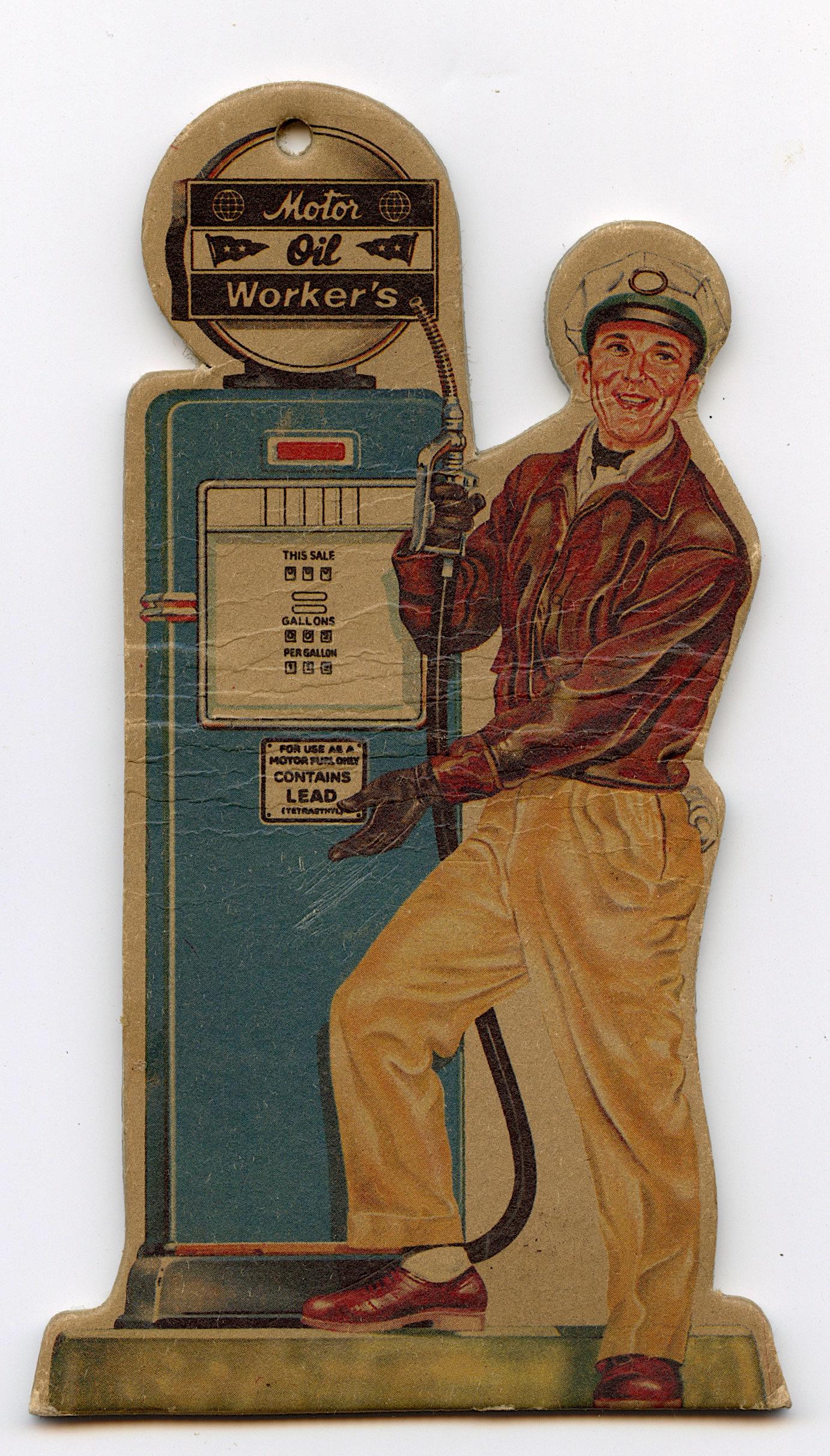 Rare Advertising Die Cut Motor Oil Lead (1 of 2)
