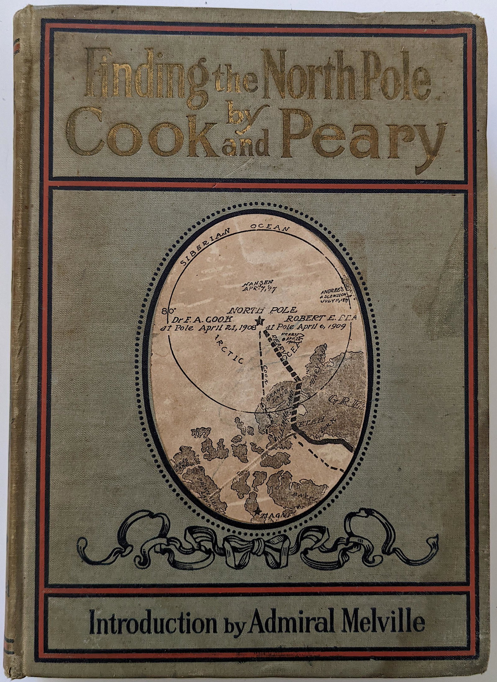 Book Finding The North Pole by Cook and Peary, 1909: The provenance of this book is from a collector in West Palm Beach. ABOUT SHIPPING: This lot is located in Boca Raton, Fl and its shipment will be made directly by Artelisted. Shipping insurance is th