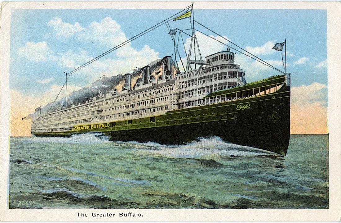 Rare Postcard Boat Cruise Greater Buffalo (1 of 2)