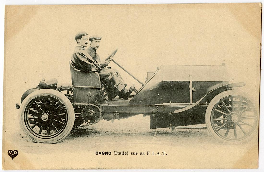 Rare Early Postcard Car Racing Pioneers (1 of 2)