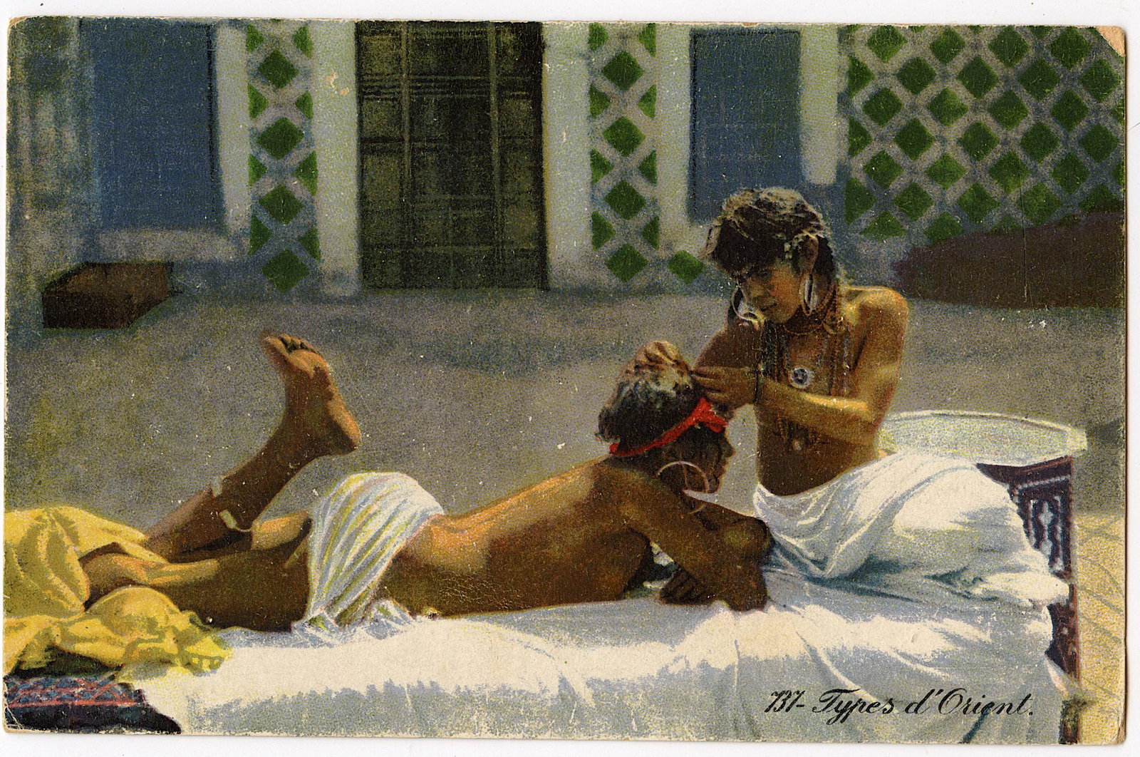 Rare Early Postcard Moroccan Nude Female: The dimensions of an antique/vintage postcard are Approx. 5.5"x 3.5" (small variances can occur). ABOUT SHIPPING: This lot is located in Boca Raton, Fl and its shipment will be made directly by Arteli