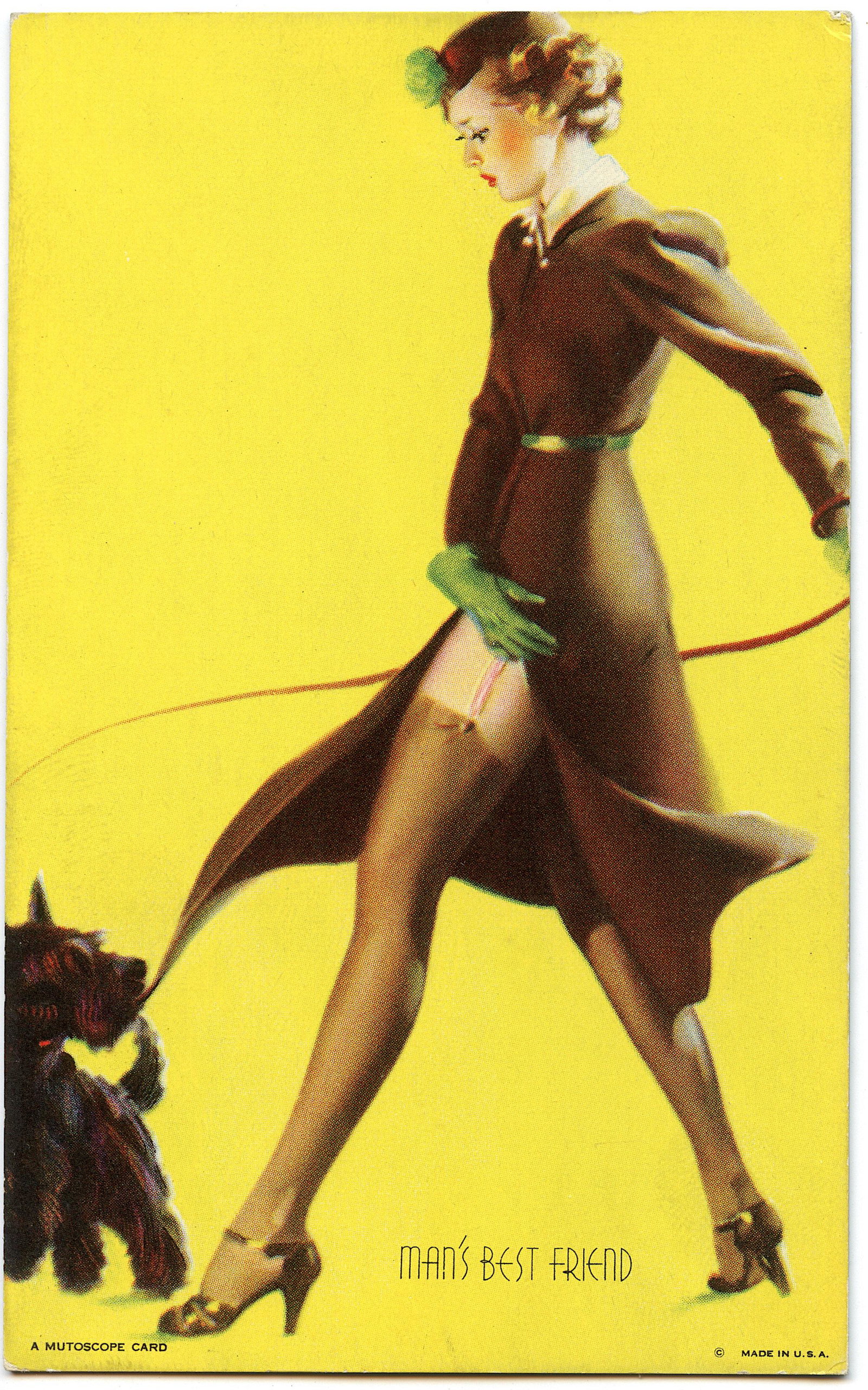 Original A MUTOSCOPE CARD Pin UP Girl 1940's - 1950s: The dimensions of a Mutoscope card are Approx. 5.3" x 3.3". This lot is located in Boca Raton, Fl and its shipment will be made directly by Artelisted. Shipping insurance is the responsibility of the 