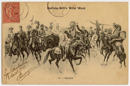 Antique Vintage Rare Postcard  Buffalo Bill, 1908