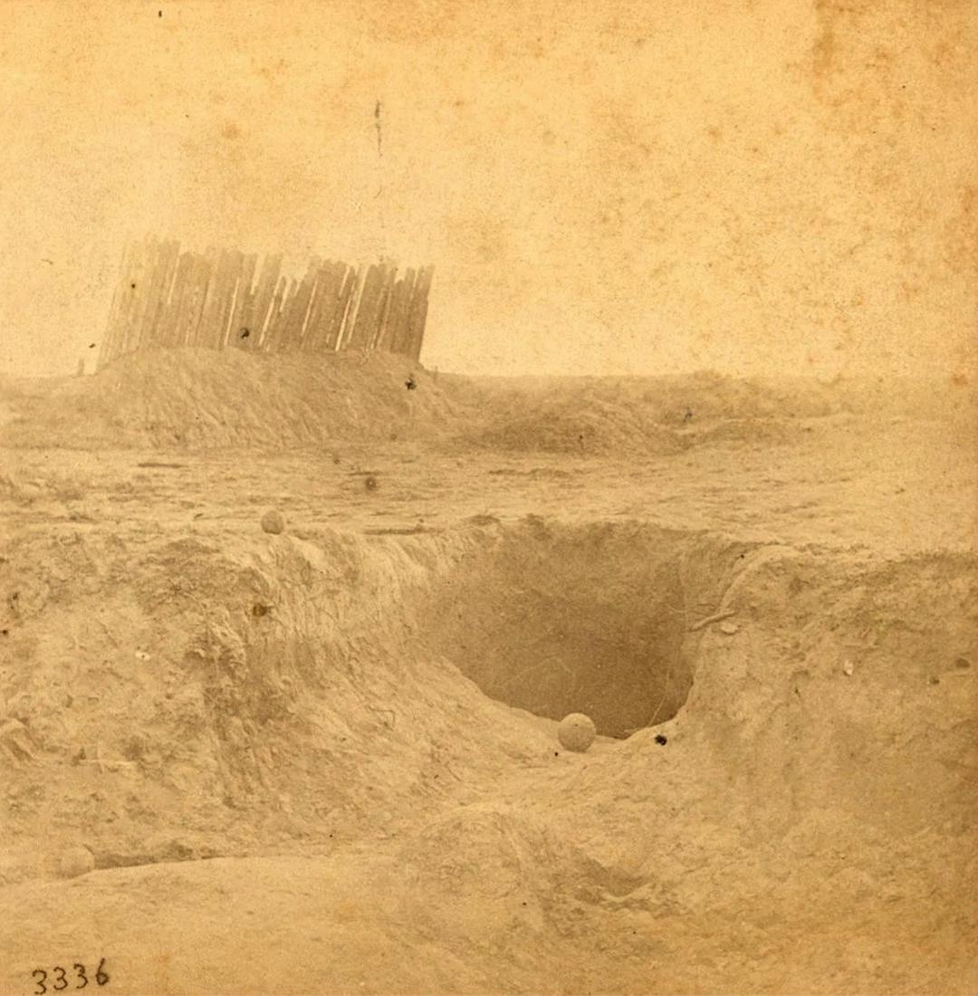 Antique Real Photo Stereoview Civil War Bomb-Proofs (1 of 3)