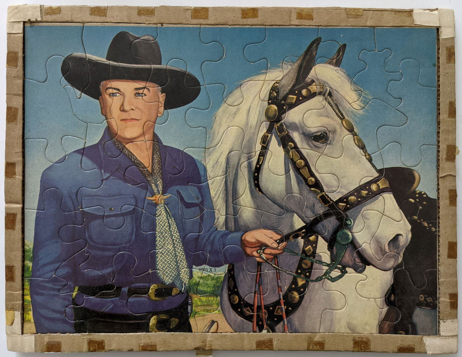 Rare Vintage American Cow Boy Puzzle (1 of 2)