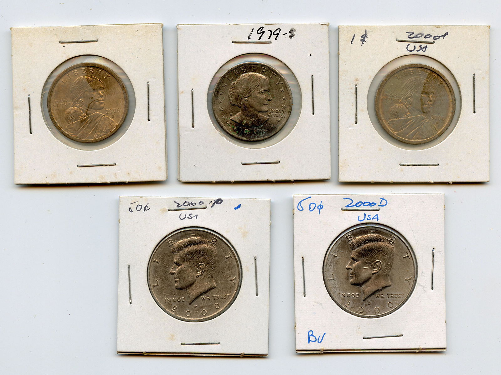 Set with 5 American Coins from Deceased Collector (1 of 2)