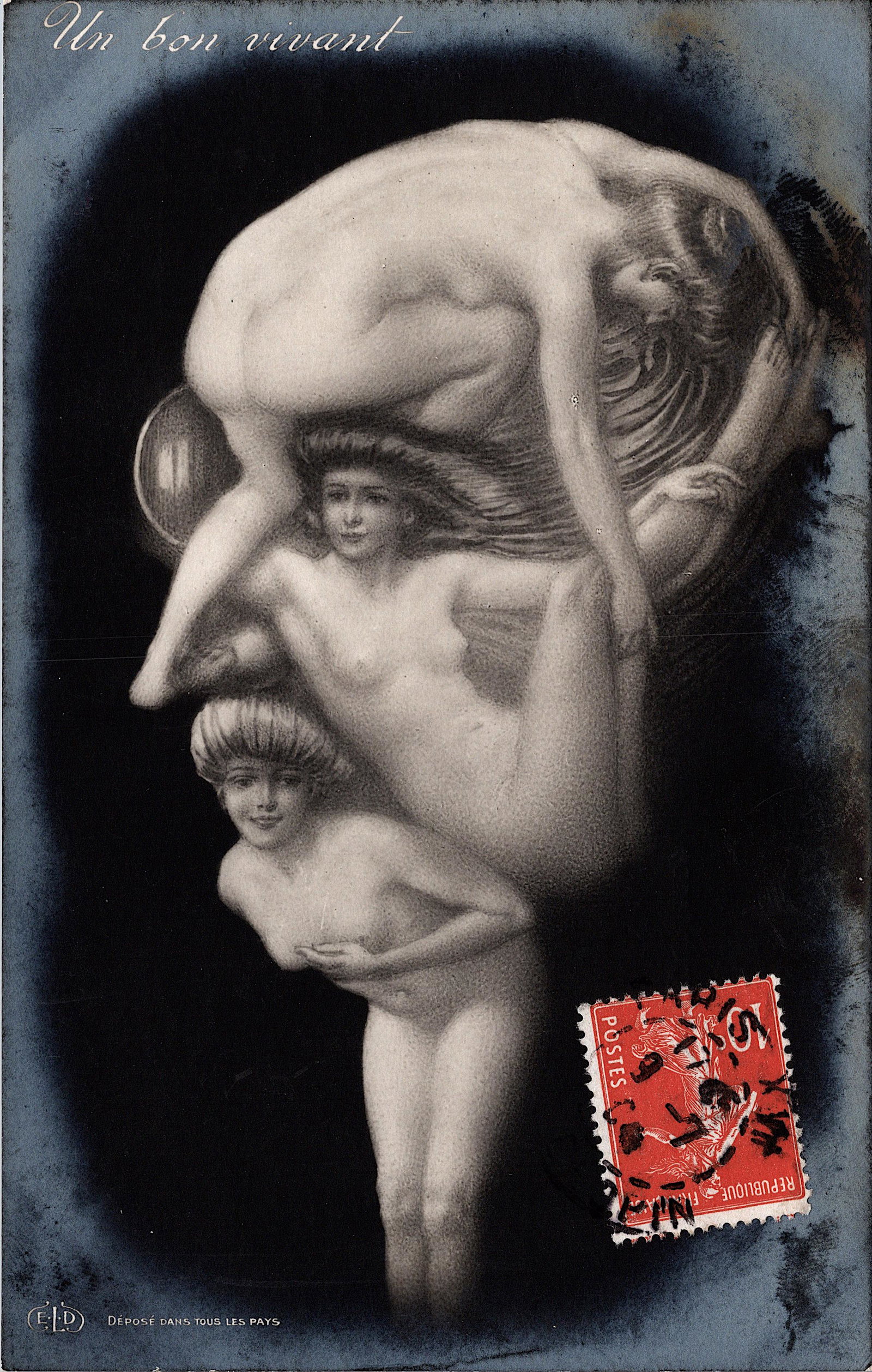 Antique Vintage Rare Postcard Artistic Nude: The dimensions of an antique/vintage postcard are Approx. 5.5"x 3.5" (small variances can occur). ABOUT SHIPPING: This lot is located in Boca Raton, Fl and its shipment will be made directly by Arteli