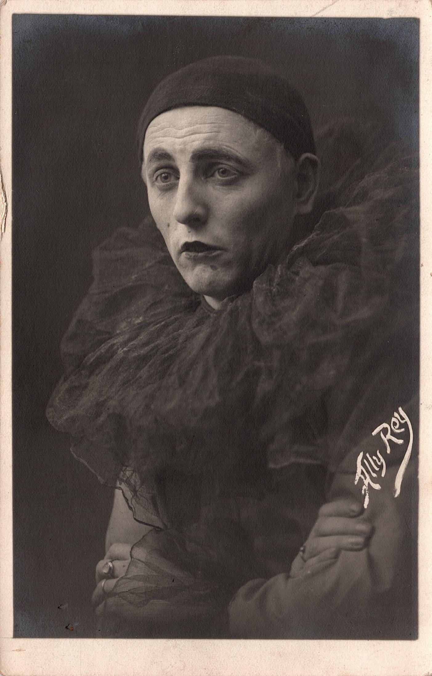 Antique Vintage Rare Postcard Real Photo Clown (1 of 2)