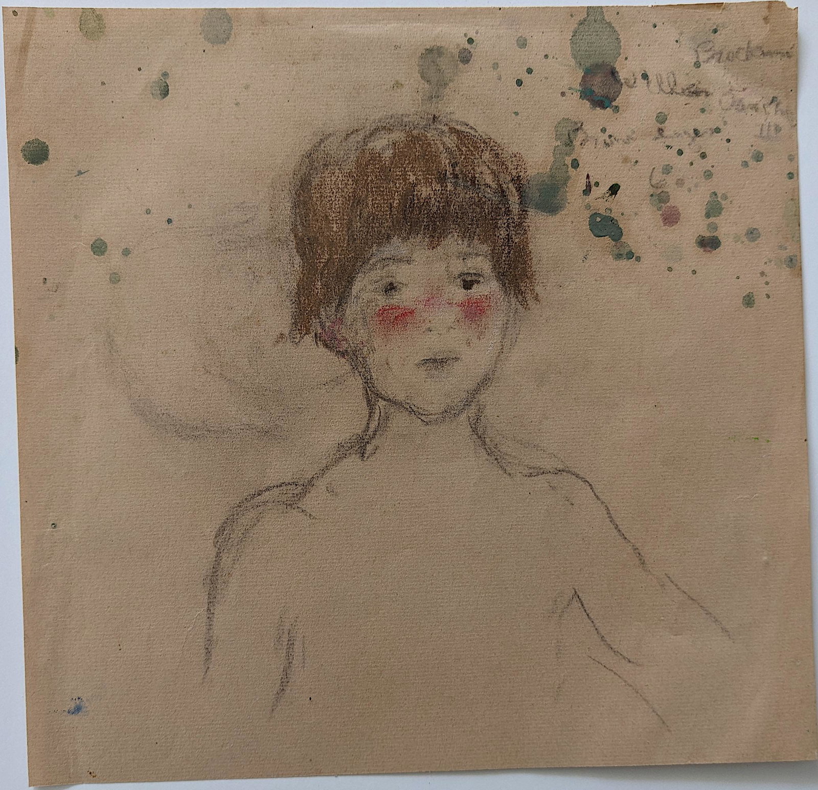 Vintage Original OUIDA GEORGE Sketch Portrait (1 of 1)