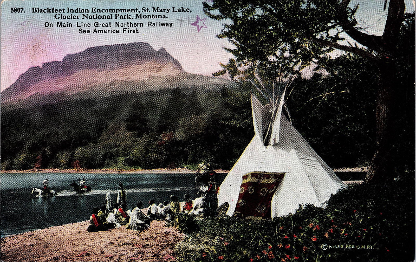 Antique Rare Vintage Postcard American Indians Natives (1 of 2)