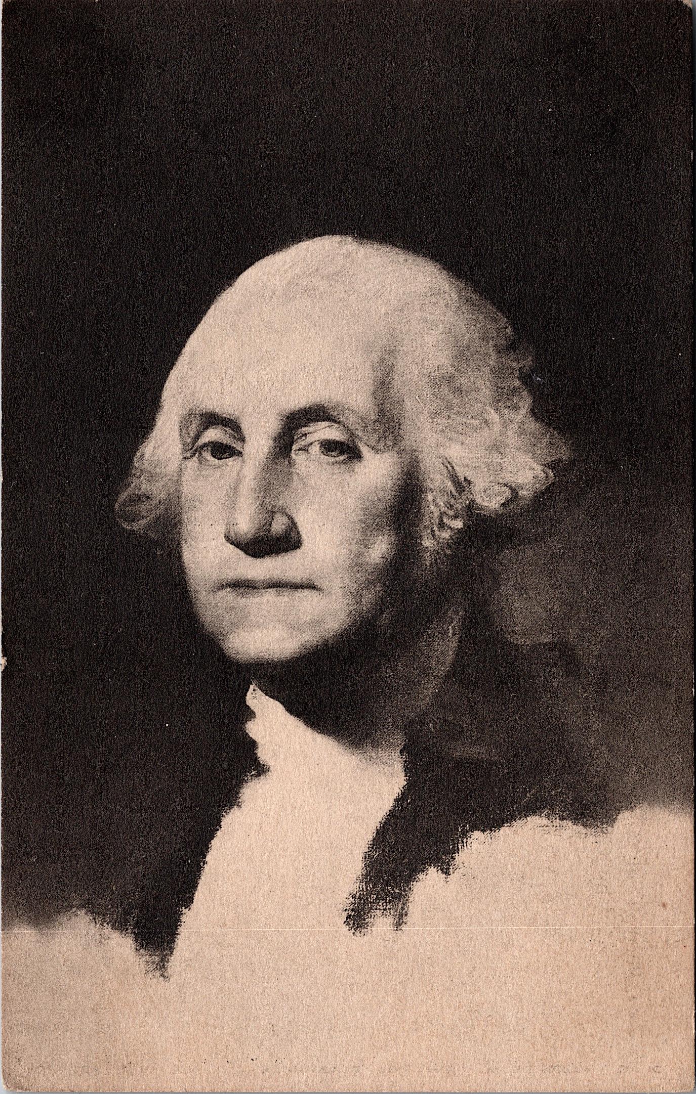 Antique Rare Vintage Postcard George Washington Portrait (1 of 2)