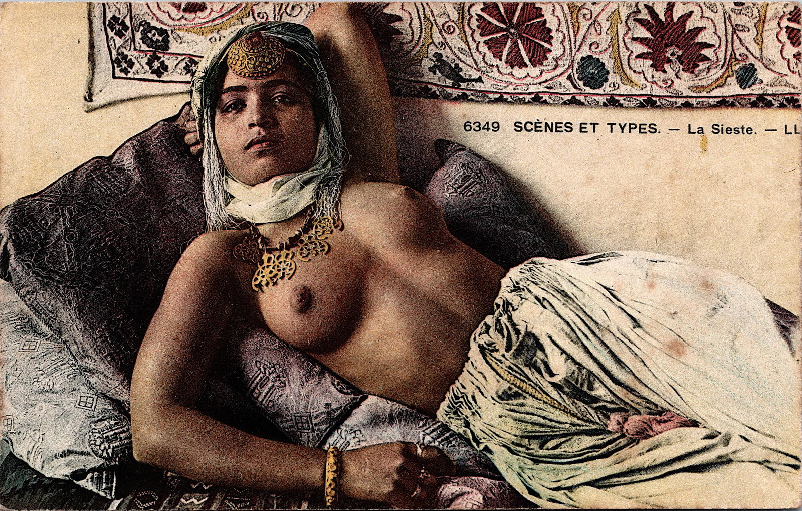 Antique Rare Vintage Postcard Nude Female Mauresque: The dimensions of an antique/vintage postcard are Approx. 5.5"x 3.5" (small variances can occur). ABOUT SHIPPING: This lot is located in Boca Raton, Fl and its shipment will be made directly by Arteli