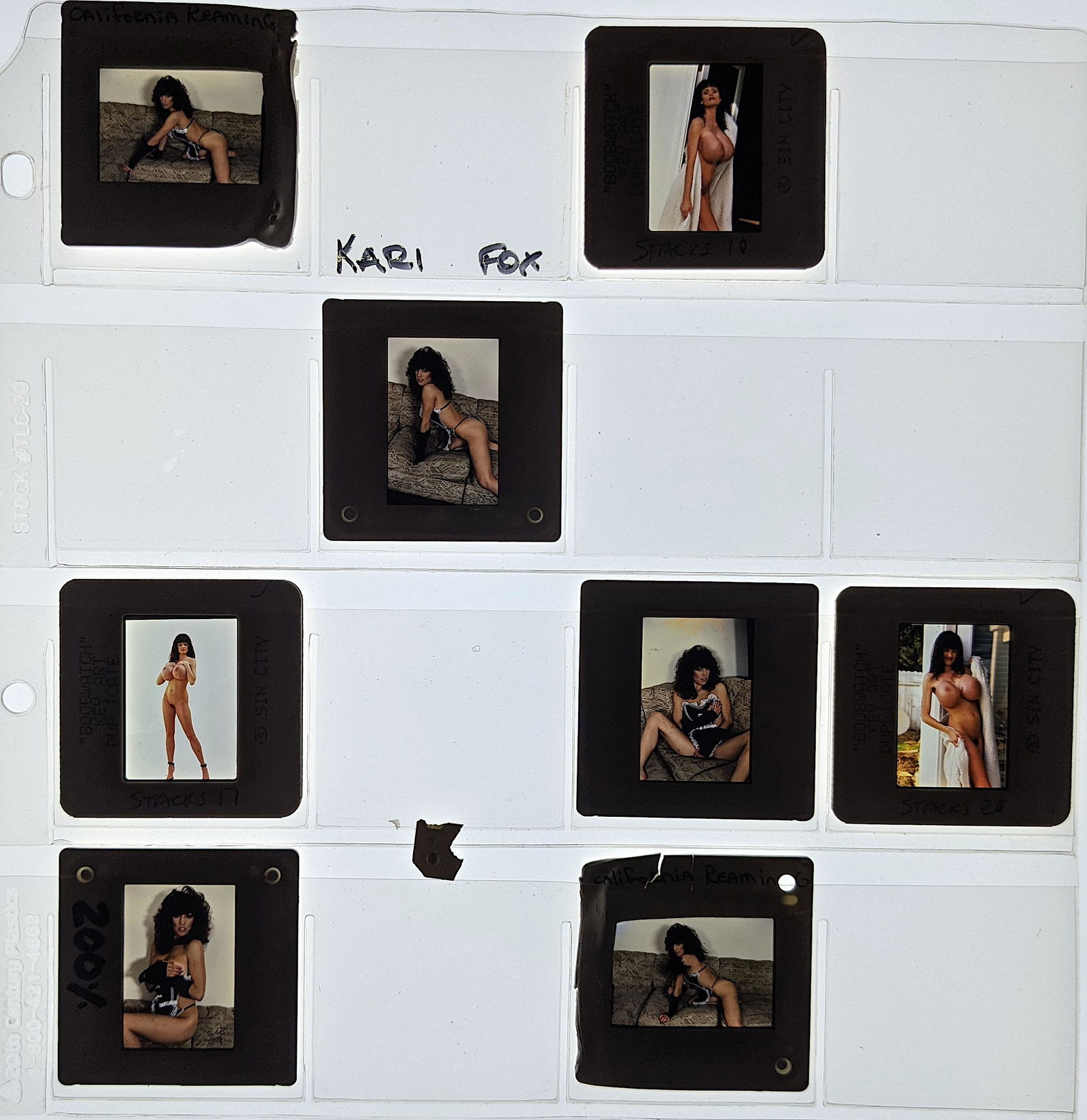 8 Positive Photo Slides Transparency Pin Up Karl Fox (1 of 1)