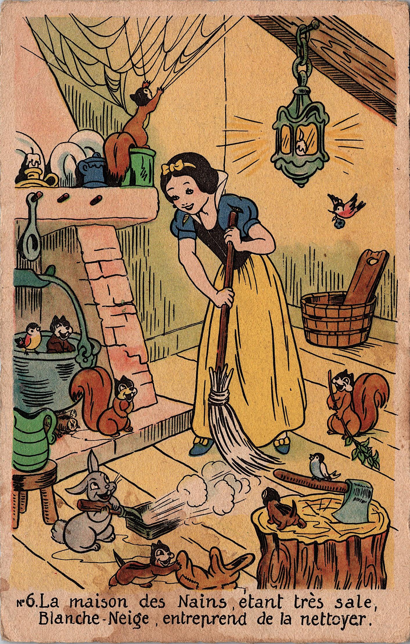 Vintage Rare Walt Disney Postcard Snow White 1920s - 1950s (1 of 2)