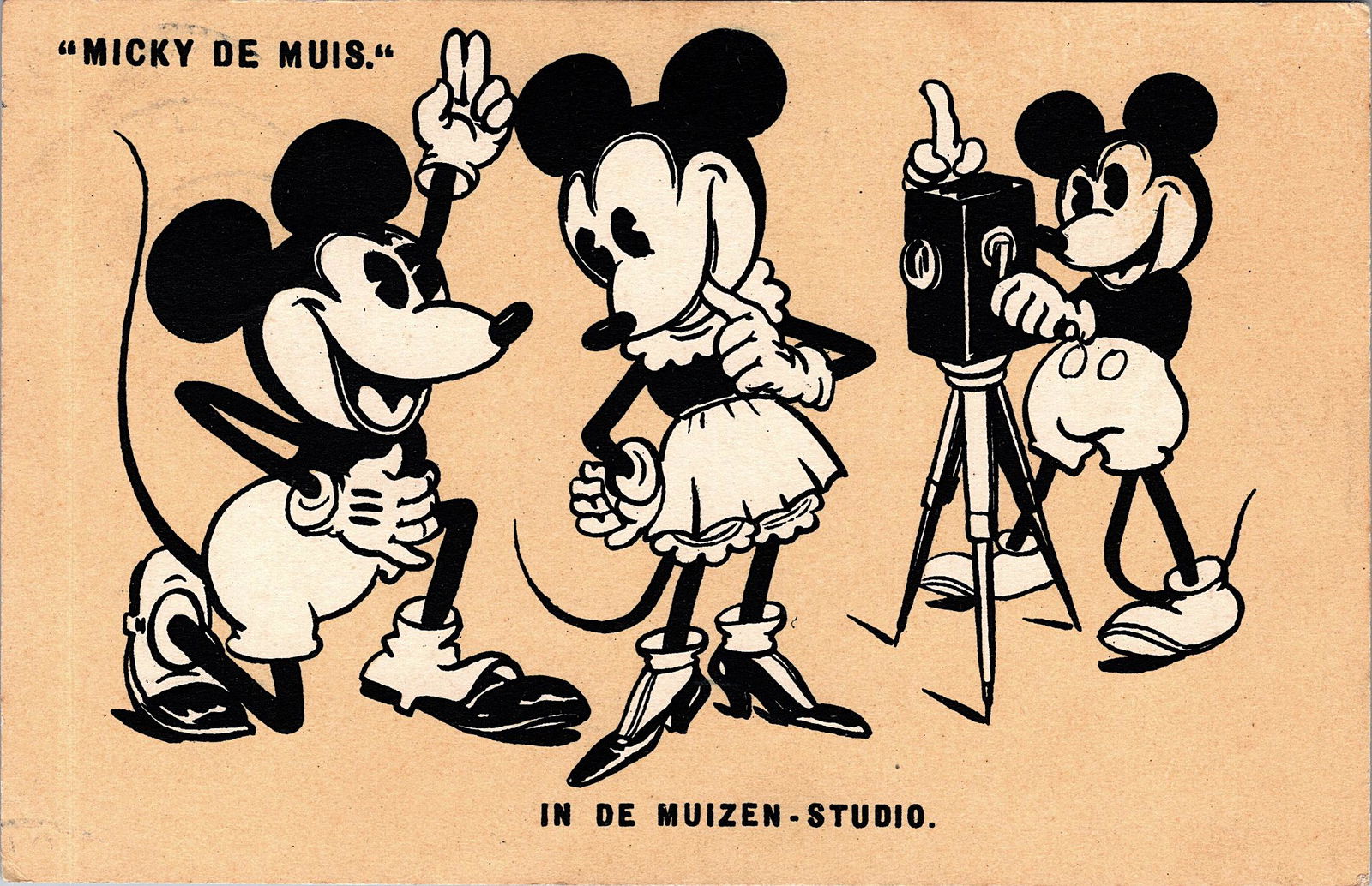 Vintage Walt Disney Postcard Mickey Mouse 1920s - 1950s (1 of 2)