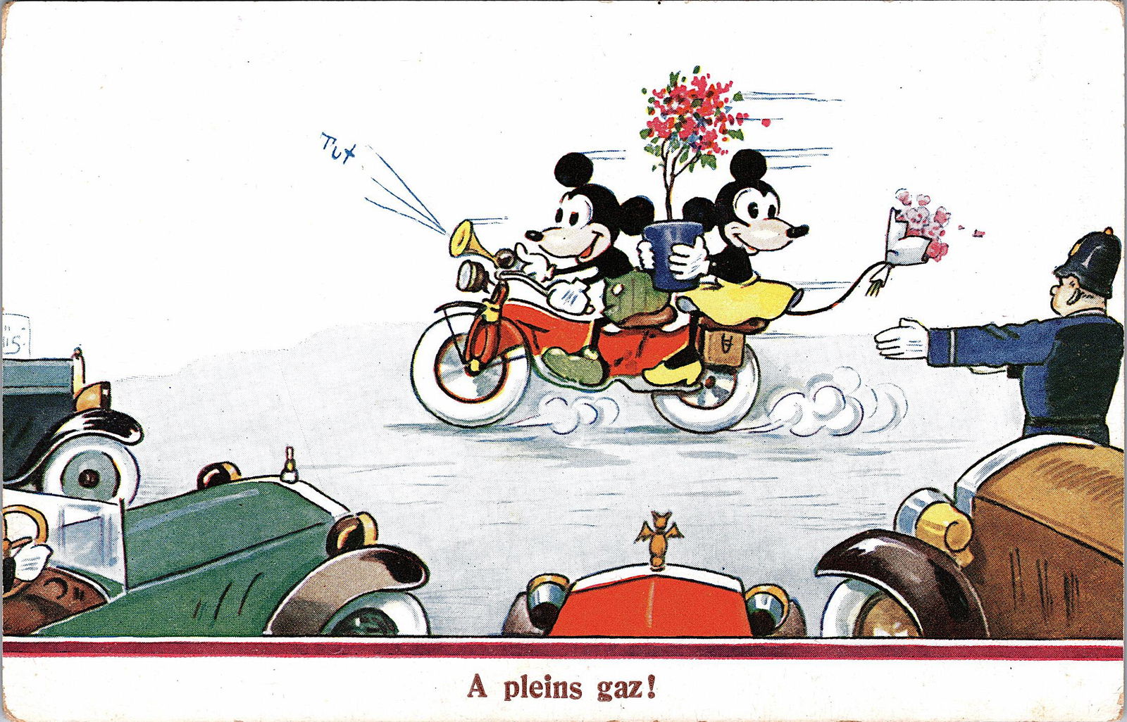 Vintage Walt Disney Postcard Mickey Mouse 1920s - 1950s (1 of 2)