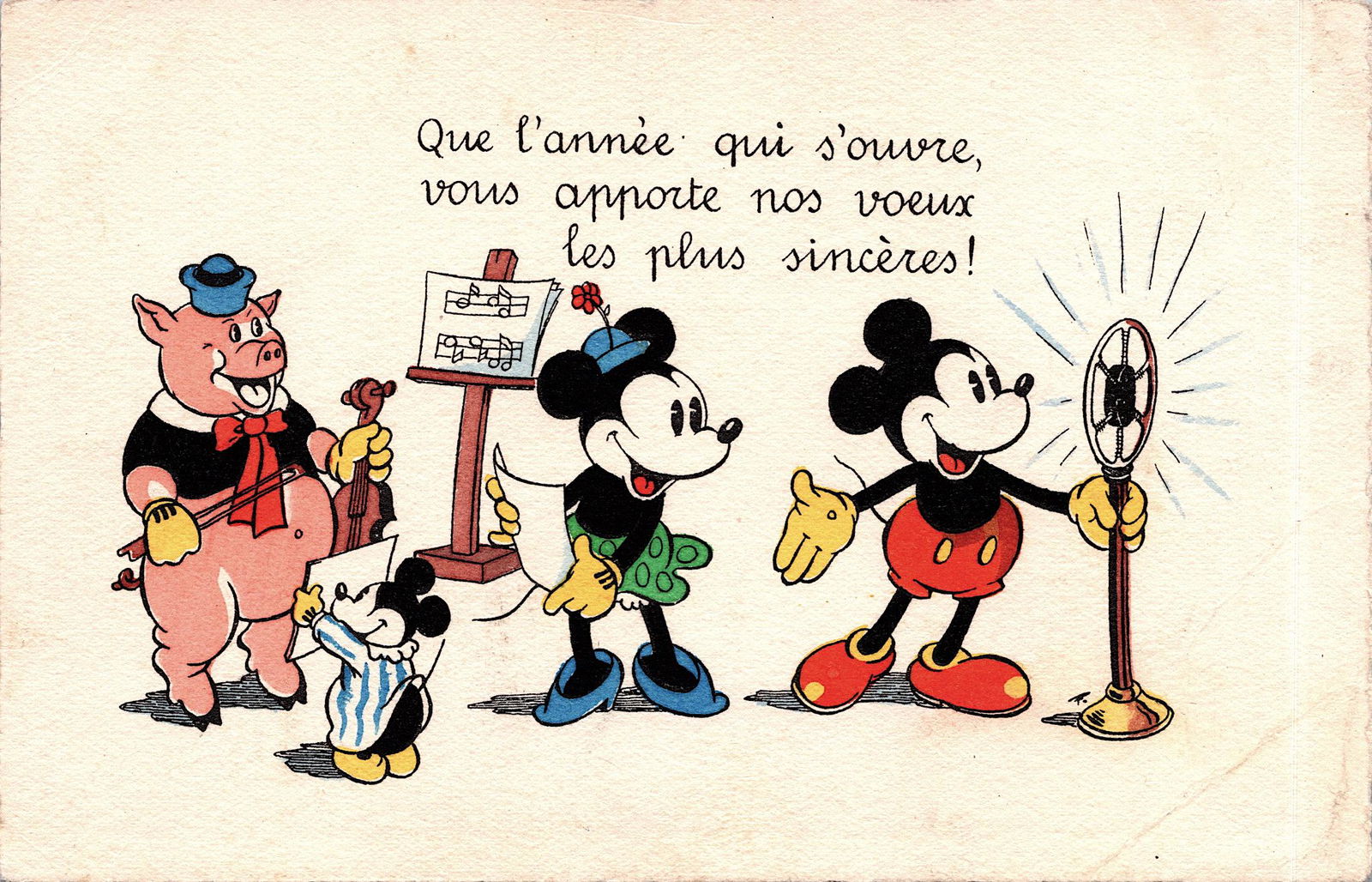 Vintage Walt Disney Postcard Mickey Mouse 1920s - 1950s (1 of 2)