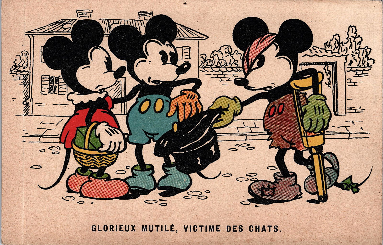 Vintage Walt Disney Postcard Mickey Mouse 1920s - 1950s (1 of 2)