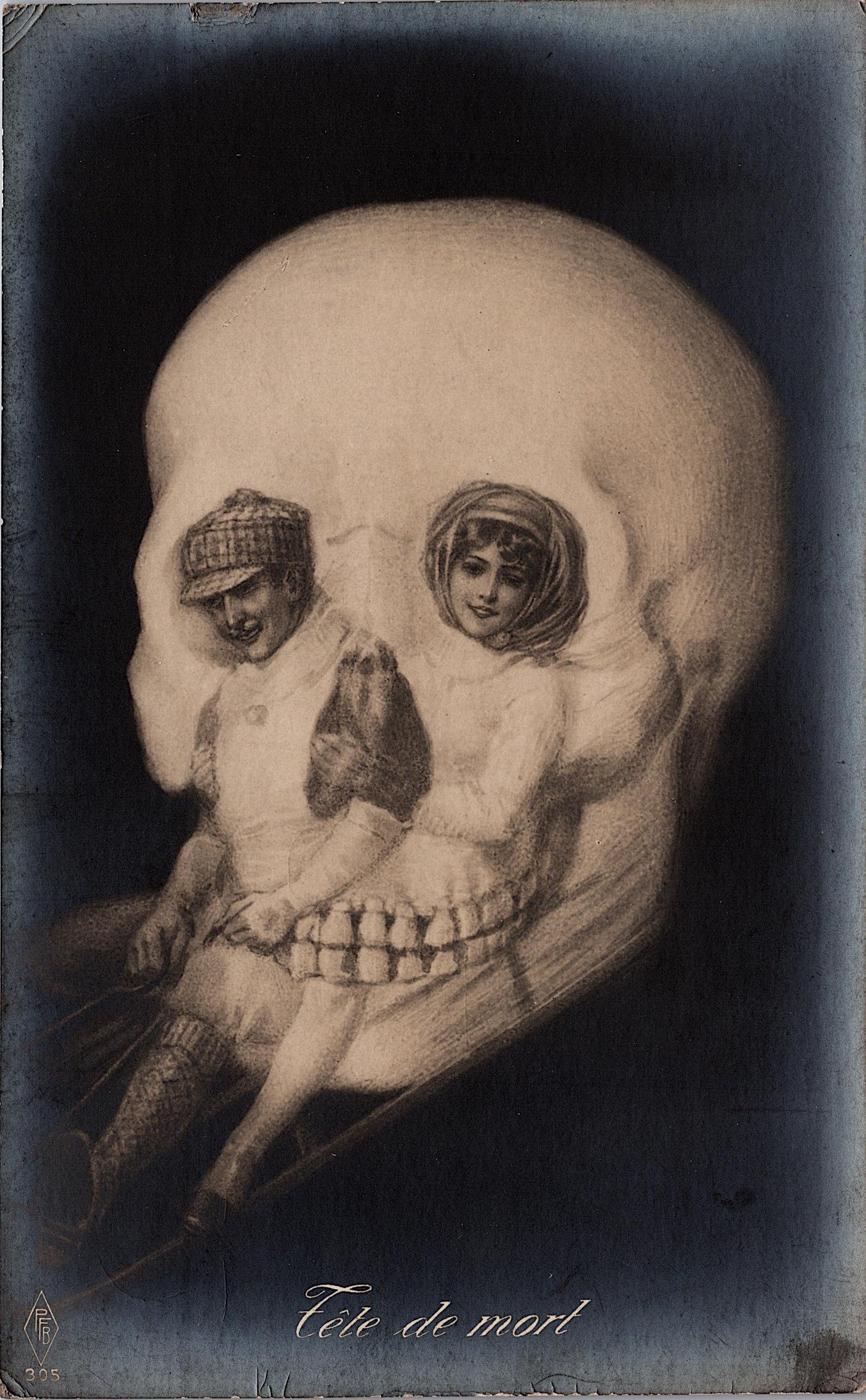 Rare Real Photo Postcard Nudes Surrealism (1 of 2)