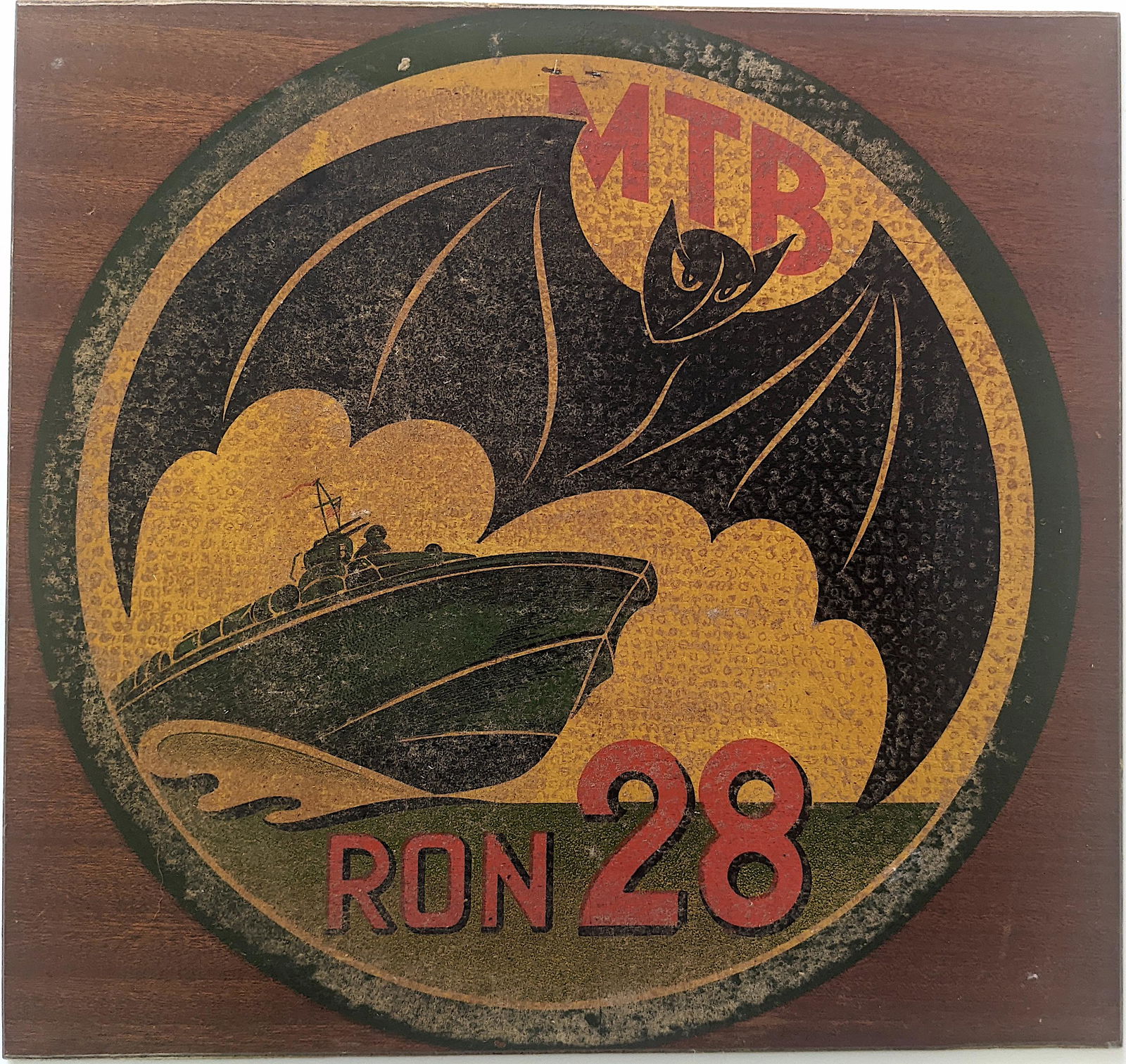 Vintage Motor Torpedo Boat Squadron MTBRon Sign WWII (1 of 2)