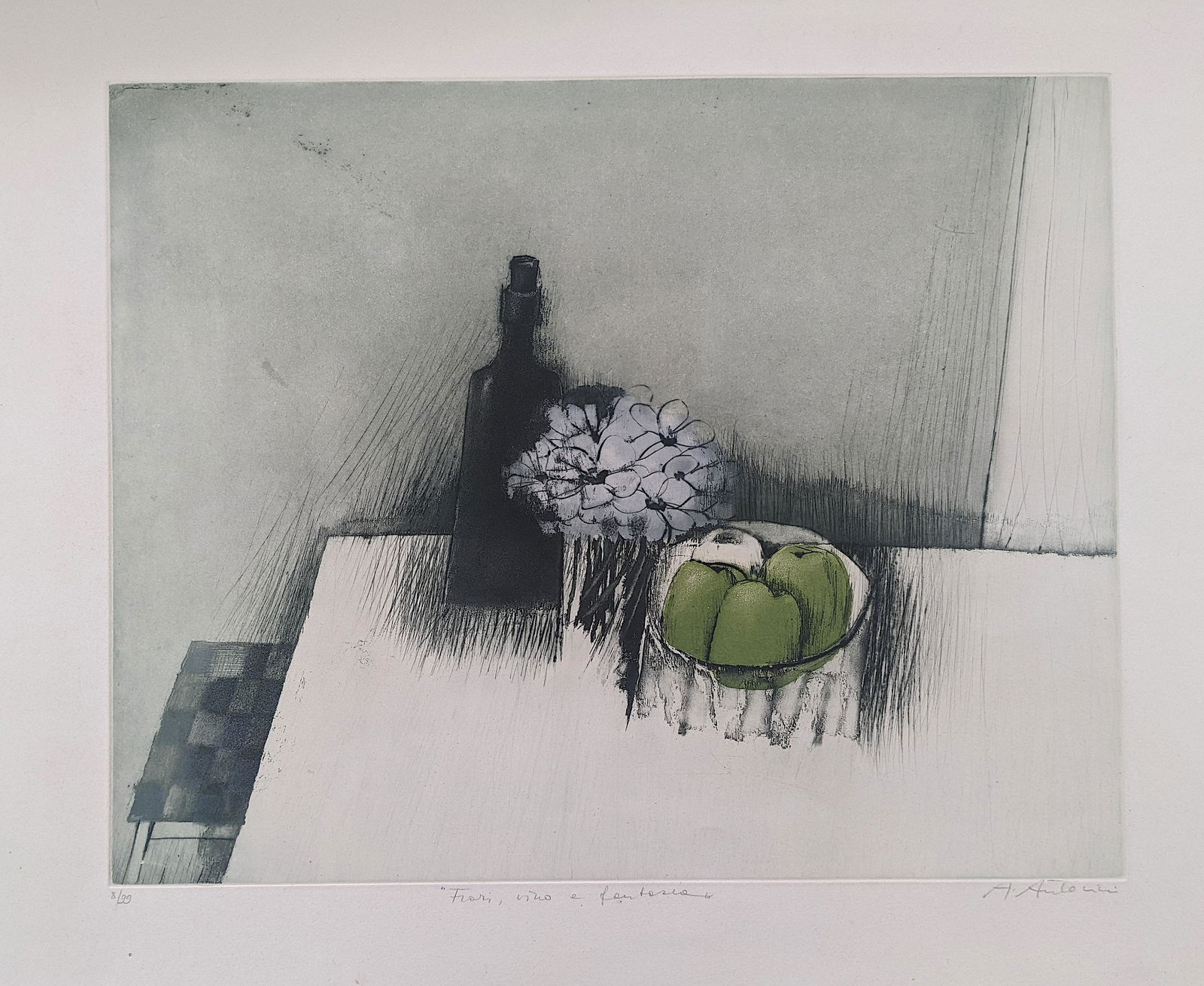 ANNAPIA ANTONINI Hand Signed ENGRAVING 8/99: About this artwork: This is a beautiful colored engraving hand signed, title and numbered by the artist. The dimensions are Approx. 22.25" x 27.5 (small variances can occur). About the artist: Annapia