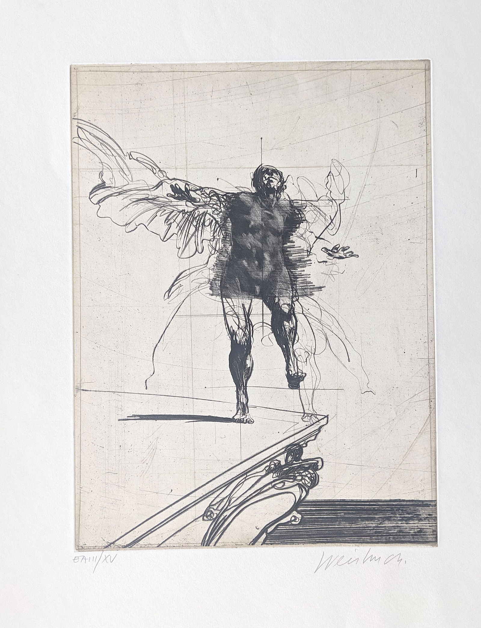 CLAUDE WEISBUCH Signed Original Etching Print 3/15 (1 of 2)