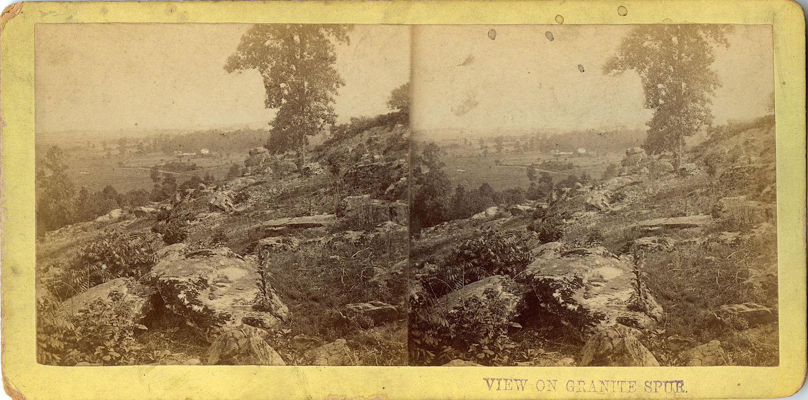 Antique Real Photo Stereoview Civil War Gettysburg Field (1 of 2)