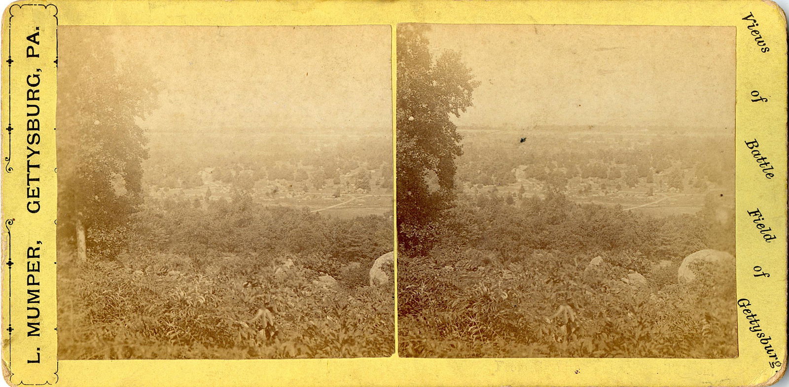 Antique Real Photo Stereoview Civil War Gettysburg Field (1 of 2)