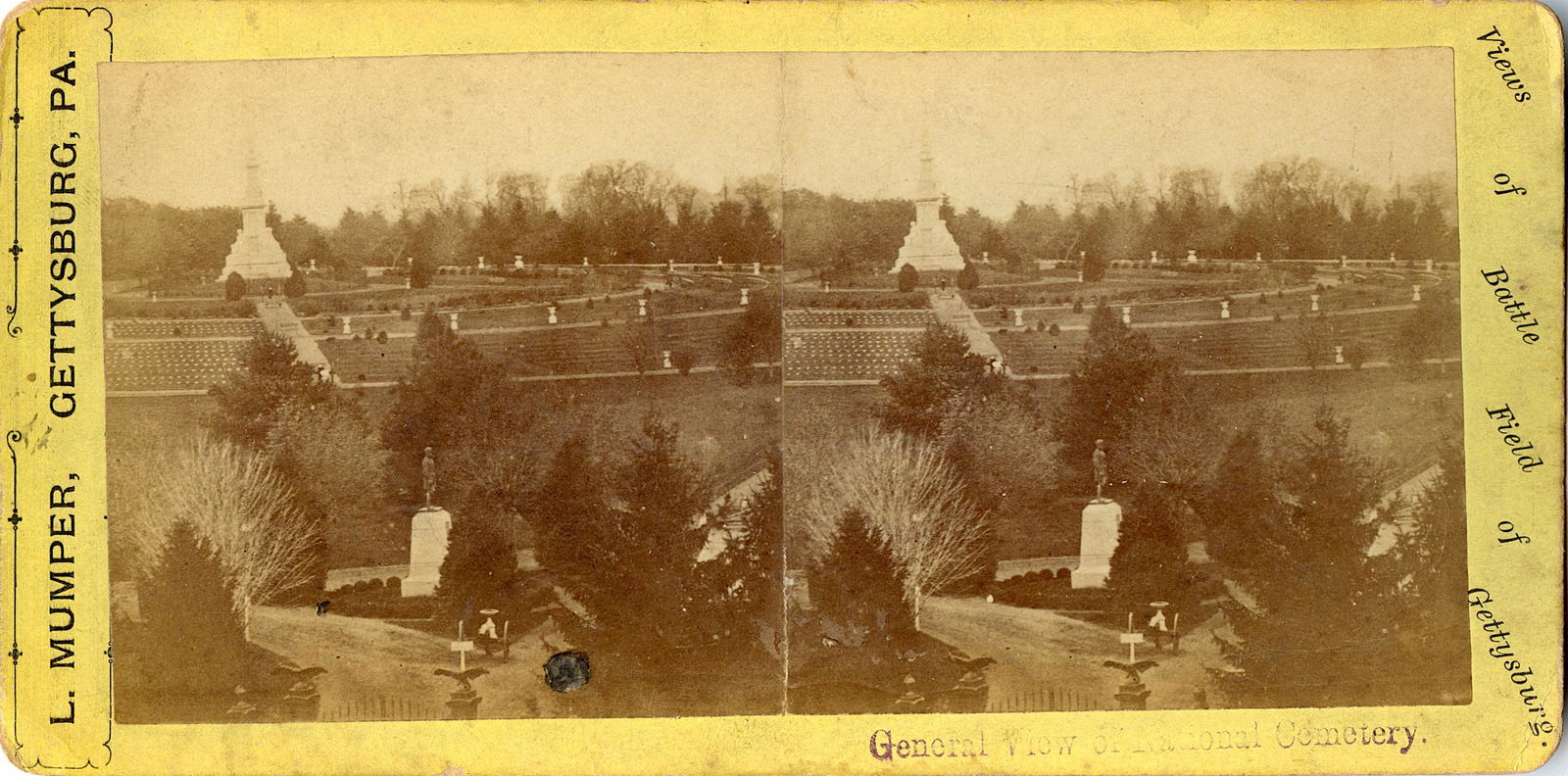 Antique Real Photo Stereoview Civil War Gettysburg Field (1 of 2)