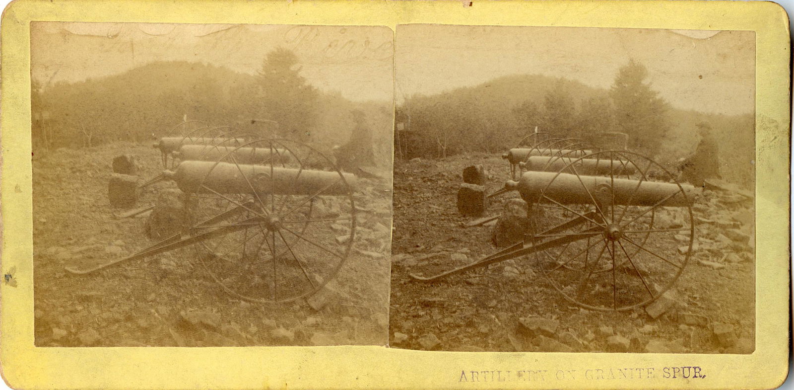 Antique Real Photo Stereoview Civil War Gettysburg Field (1 of 2)