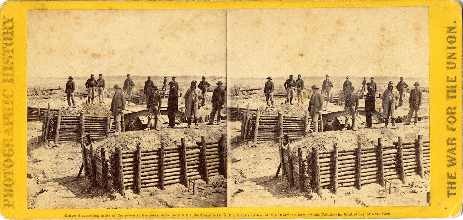 Antique Real Photo Stereoview Civil War Military (1 of 2)