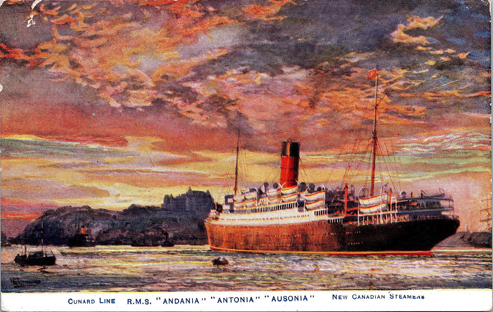 Antique Vintage Rare Postcard Cruise Cunard Line: The dimensions of an antique/vintage postcard are Approx. 5.5"x 3.5" (small variances can occur). ABOUT SHIPPING: This lot is located in Boca Raton, Fl and its shipment will be made directly by Arteli